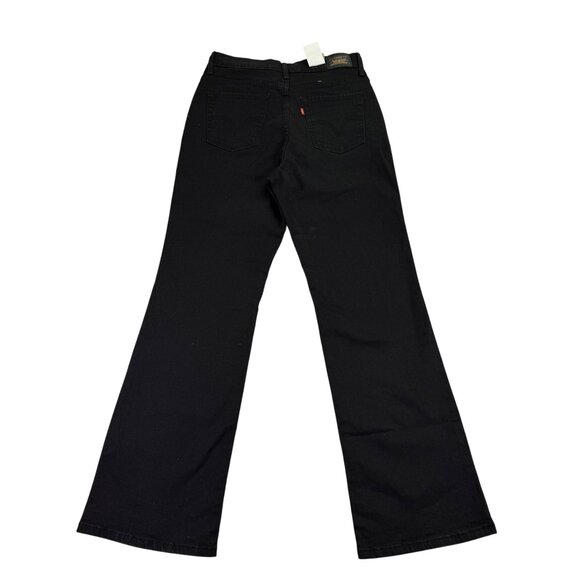 Levis Womens Black Denim Boot Cut 512 Jeans Mid Rise Stretch Sz10 Medium - Picture 2 of 15